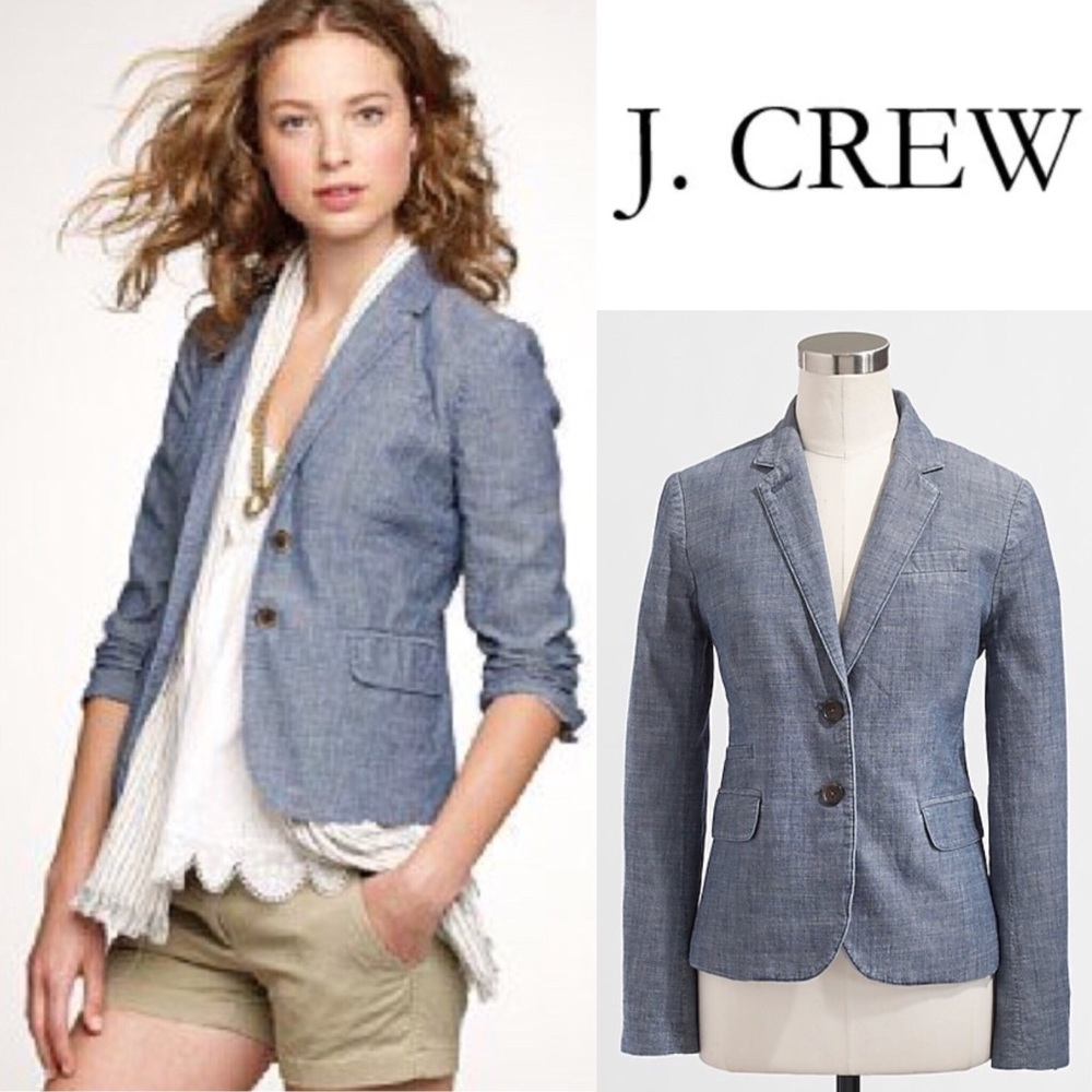J. Crew Keating Boy Blazer In Chambray